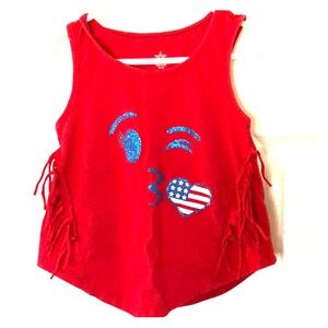 Girls Red Tank Top Size XS 4-5